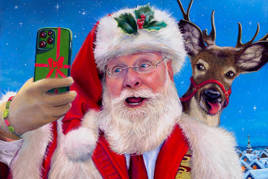 "Selfie at Santa's 1st Stop" Magnet