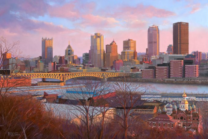 “Pittsburgh At First Light” Magnet